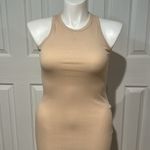 Aerie  Ribbed Sleeveless Beige Midi Dress with‎ side slit size small Photo 1