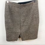 J. Crew Factory Size 8 Timber Tweed Wool Blend Skirt Brown Photo 4