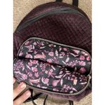 Vera Bradley  Purple Quilted Velvet Mini Backpack Floral Lining Pockets EUC!! Photo 4