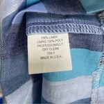 Karina Grimaldi  Revolve Blue Linen Wide Leg Striped Pants size XS Photo 6