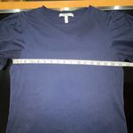 Derek Lam 10 Crosby Eva puff sleeve t-shirt navy blue top size XS Photo 3