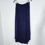 True Craft Navy High Low Dyed Knit Skirt NWT Size Small Blue Dyed Boho Skirt Photo 4