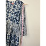 Anthropologie  Not So Serious Behati Mini Dress Size M Blue Cotton Ruffled Hem Photo 6