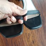 Stuart Weitzman  Black Chic Edgy Feminine Leather Buckle Kitten Heels Size 9 Photo 4