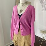 Talbots  Romantic Coquette Super Soft Pink Lambswool Angora Rabbit Hair Cardigan Photo 2