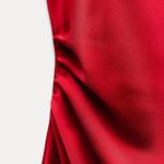 ZARA dress Maxi  Red satin Lingerie Fitted wedding Party Photo 9