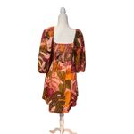 KOURT Robbie Eyelet Cotton Mini Dress in Tropical Print Sz. Large Photo 2