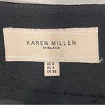 Karen Millen Black Rhinestone Crystal Embellished Waist Dress Pants size 4 Photo 6