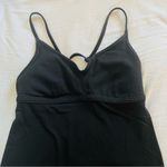 Lululemon Black Padded Ribbed Dance Ballerina Unique Back Tank Top Size 2 Photo 2