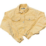 Top Shop Moto yellow cropped jacket sz 6 Photo 0
