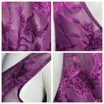 Victoria's Secret Vintage Victoria’s Secret Gold Label Sheer Purple Tank Top. Small. Fairy Brocade Photo 7