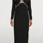 Self Portrait Self-Portrait Crystal Off Shoulder Heavy Midi Dress Black Sparkle Size 4 NEW Photo 0