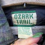 Vintage Dark Green Blue Plaid Flannel Quilted Long Sleeve Shirt Shacket MEDIUM Photo 4