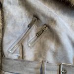 EUC Bellivera grey faux suede leather jacket with removable collar size large Gray Photo 2