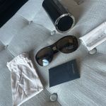 BVLGARI NIB  Chocolate Brown Wide Round Sunglasses Photo 9