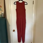 Daily Ritual Tie Waist Sleeveless stretch Jumpsuit Womens Small Red Photo 2
