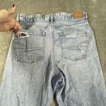 American Eagle Jeans Women 12 X- Long Curvy 90s Straight Leg Ripped Stretch Blue Photo 7