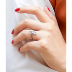 Boutique Heart Sapphire Ring | White Gold Over Sterling Silver Photo 10