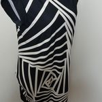 BCBG Maxazria black & white abstract midi dress size Small Photo 3