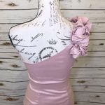 Adrianna Papell Rose Pink One Shoulder Dress Photo 5