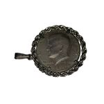 Necklace charm 200 year anniversary edition Kennedy 1/2 dollar Independence Hall Silver Photo 0