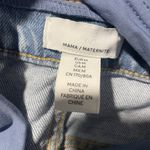H&M NWT  Maternity Jeans Womens Medium Mama Straight High Rib Mom Light Wash Pant Photo 3