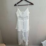 For Love & Lemons  Dress Lovebird Lace Midi White Neutral Bridal Vacation Casual Photo 1
