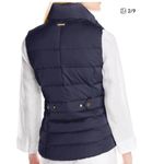 Lilly Pulitzer Isabelle puffer vest down filled XS zip front quilted navy blue Photo 1
