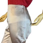 White House | Black Market SILVER SATIN STRAIGHT LEG ANKLE PANTS NWT (6P) Photo 5