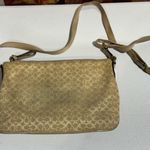 Authentic Coach Signature C Glitter/Shimmer Crossbody Bag Beige/Tan Heart Charm Photo 10