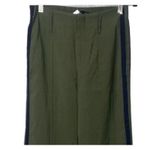 ZARA Trafaluc Relaxed Side Strip Leg Trouser Pants Ankle Zip Up XS Olive Green Photo 3