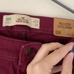 Hollister Deep Red Wash Super Skinny Denim Jeans Bottoms Bold Summer Event Photo 3