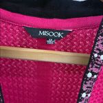 Misook  Plus Size 3/4-sleeve Tweed Trim Jacket In Rhubarb Black Photo 5