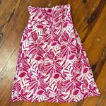 American Eagle  Pink white strapless mini dress cotton smocked size 2 Photo 0