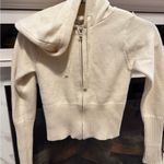 Sincerely Jules Cream Hooded Cropped Ribbed Hoodie size medium Photo 2