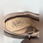 Life Stride EUC  Womens Corie Draped Taupe Tan Suede Heeled Booties Size 8 Photo 6