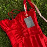 House Of CB NWT Valencia Duchess Satin Corset Midi Dress Photo 4