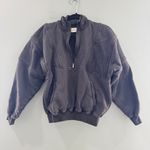 Joah Brown Retro Half Zip Sweatshirt Charcoal Luxe French Terry M/L Photo 6