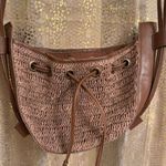 Free People  Cabana Coconut Shell Brown Woven Crossbody Purse NWOT Photo 1