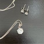 Sterling Silver  925 Necklace & Stud Earrings Set Photo 4