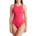 Tommy Bahama  Pearl High Neck‎ 1 Piece Swimsuit Coral Coast Size 4 Photo 2