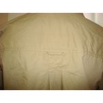 New Womens Gap Camp Shirt L XL 100% Cotton Button Down Beige Khaki LS Pockets Tan Size L Photo 3