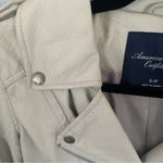 American Eagle Faux Leather Jacket Size Small Color Bone Photo 1
