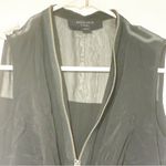 All Saints Jayda Silk Black Silk Full‎ Zip Sleeveless Mini Dress Size XS Photo 3
