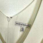 Dress the Population Sandra Plunge Crepe Trumpet Gown in Off White Size Medium Photo 7