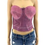 Cupid 40C American VINTAGE 90s Purple Hand Dyed Elastic Pullover Bustier Size undefined Photo 0