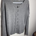 SOH cashmere merino blend cable pullover in fog hue size S Gray Photo 43