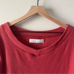 Free People  FP Beach Ribbed Long Sleeve Tunic Cotton Stretch Casual oversized M Photo 2