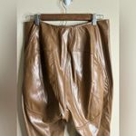 Pretty Little Thing faux leather pants brown size 10 Photo 6