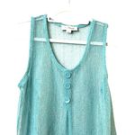 Simply Noelle Swim Coverup S/M Aqua Blue Sheer Lace Trim Summer Coquette Photo 9